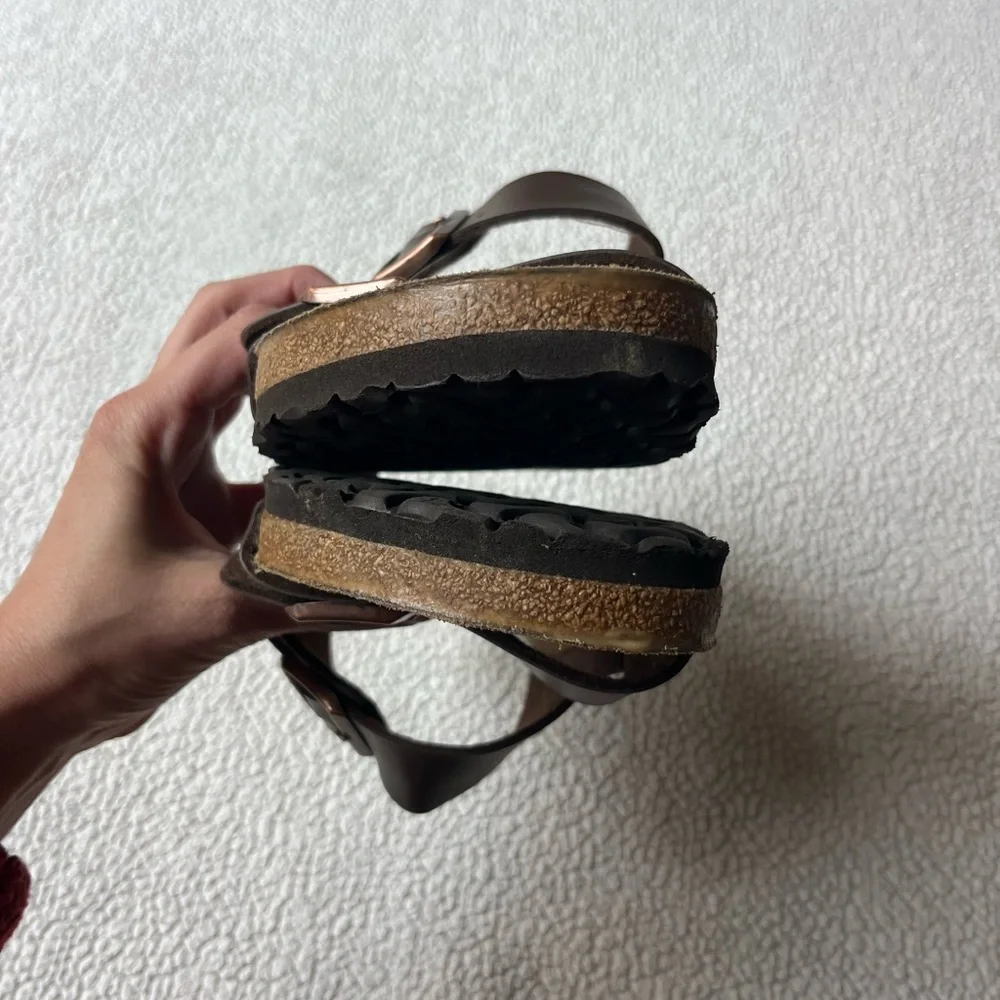 BIRKENSTOCK ARIZONA BROWN LEATHER SANDALS WOMENS 11 / 42 - Picture 4 of 7